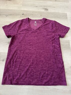 Game Time Women's Short Sleeve V-Neck Tee - Berry